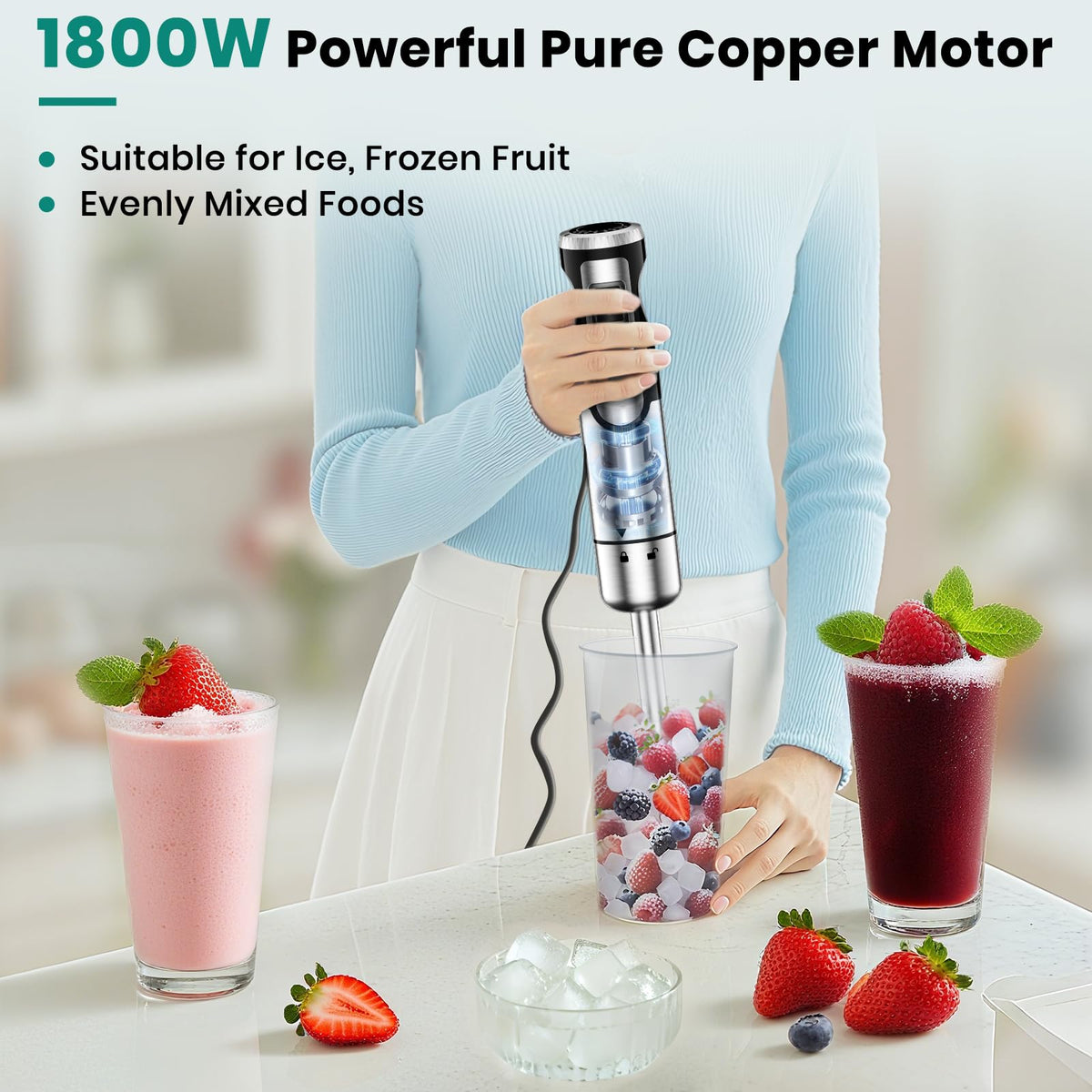 Colarlemo multi-speed control to tailor blending for ingredients