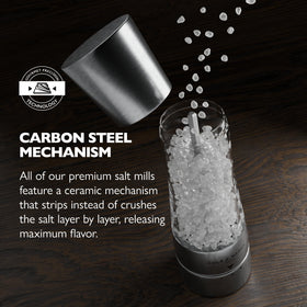 Cole & Mason Derwent 3 level grind adjustment for fine to coarse salt textures.