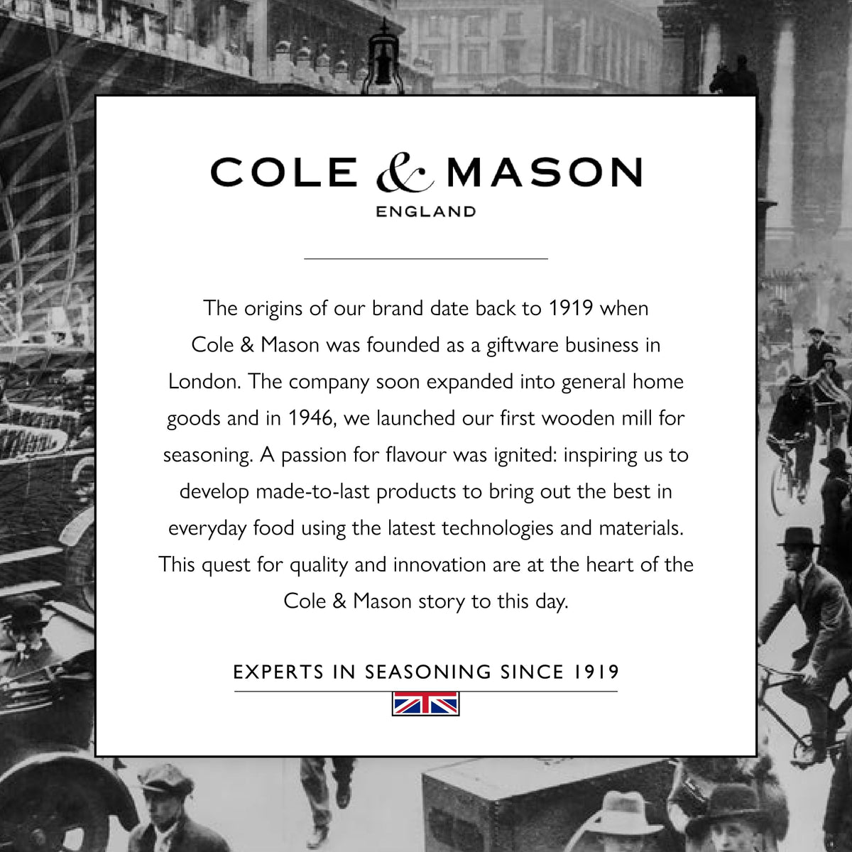 Cole & Mason Derwent gourmet precision mechanism preserves salt layers for flavor control.
