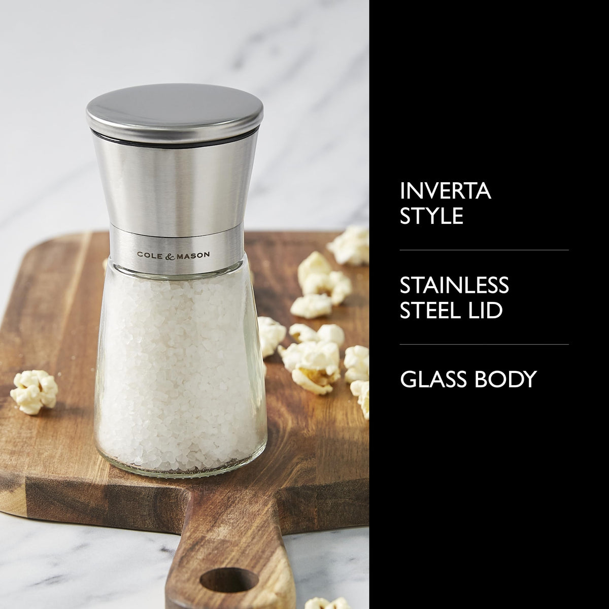 Refilling Cole & Mason Sunderland salt mill for mess-free use