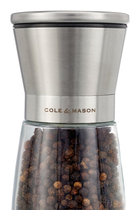 Cole & Mason Sunderland table-ready pepper mill in a dining setup for everyday use.