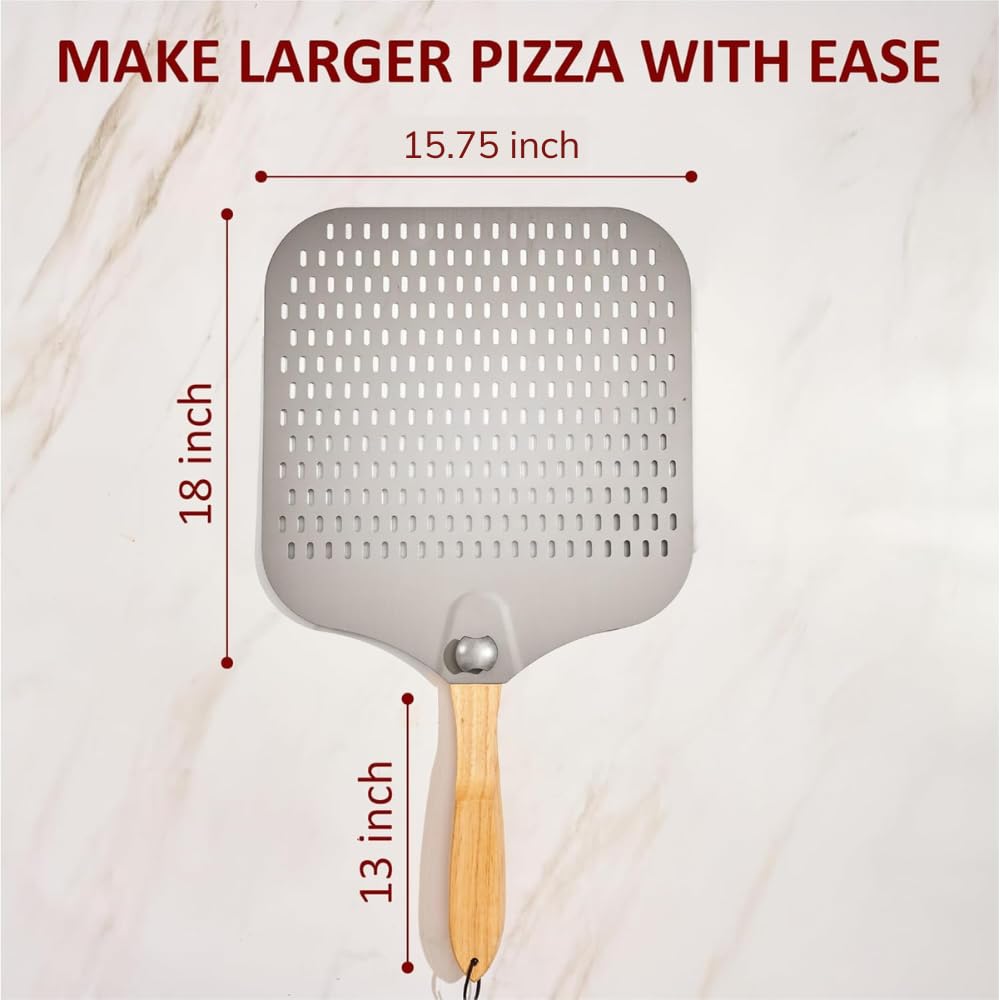 Colenza perforated-aluminum surface supports smooth sliding for large pies