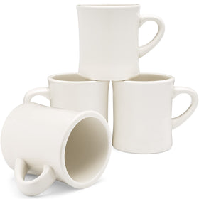 COLETTI Diner Mugs cream 11oz set of four for classic café style