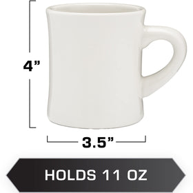 COLETTI Diner Mugs smooth off-white glaze adds premium look