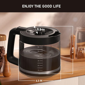 Colidier 14-Cup Carafe dishwasher-safe glass and durable lid.