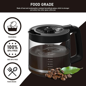 Colidier 14-Cup Carafe with lid detached for thorough cleaning.