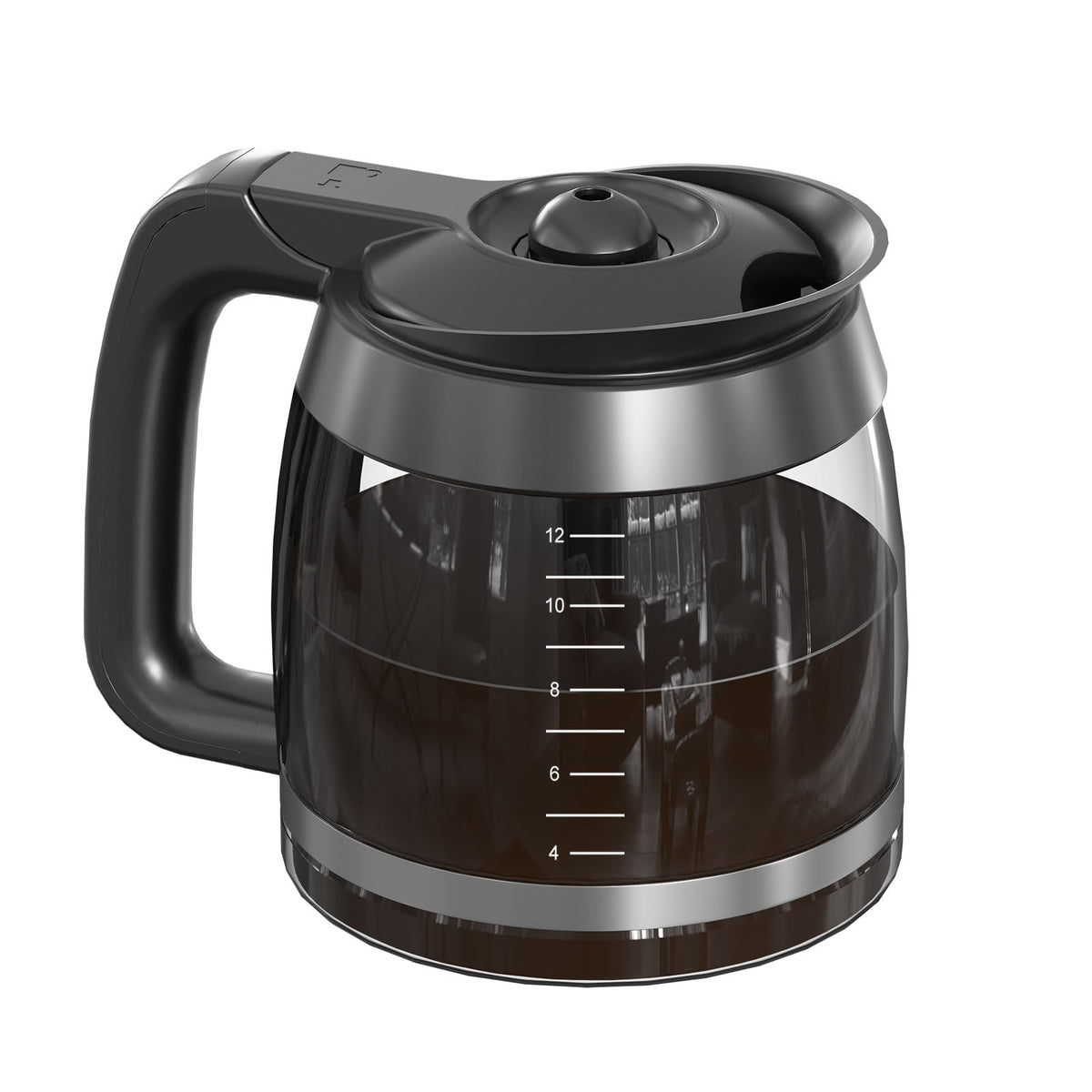 Colidier CE251 12-Cup carafe front view with ergonomic handle for easy pouring