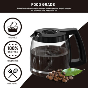 Colidier DCC-1200 borosilicate glass carafe designed for heat resistance.