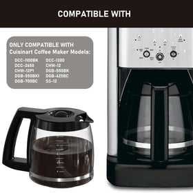 Colidier DCC-1200 glass carafe with wide mouth for thorough cleaning.