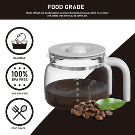Colidier DCGC01 borosilicate glass preserves heat and aroma for richer coffee.