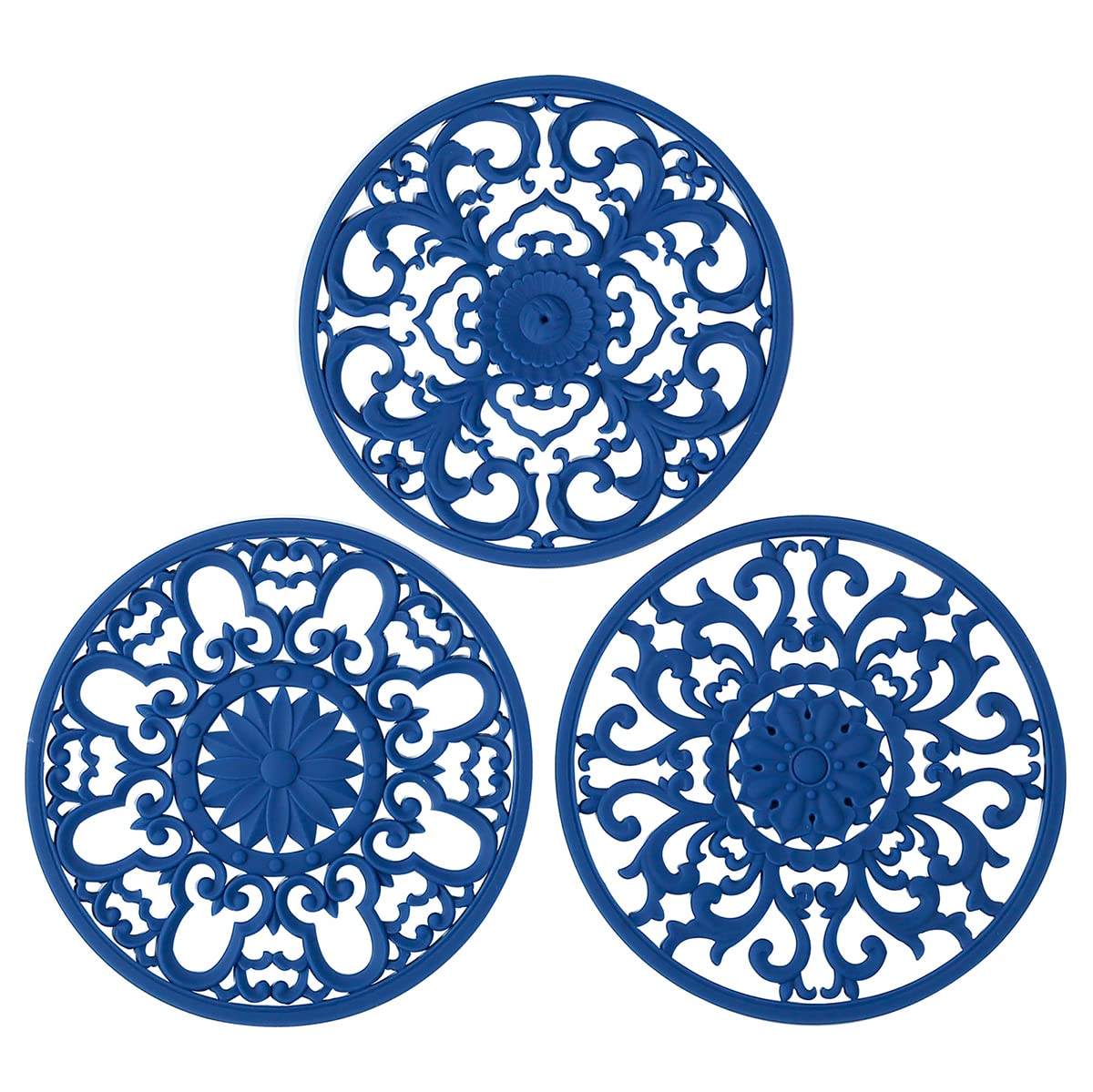 Colinda trivet navy 3-pack design A protects countertops with stylish heat protection