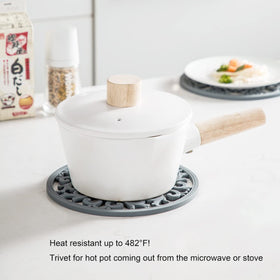 Colinda trivet features non-slip grip design to prevent slipping under hot bowls