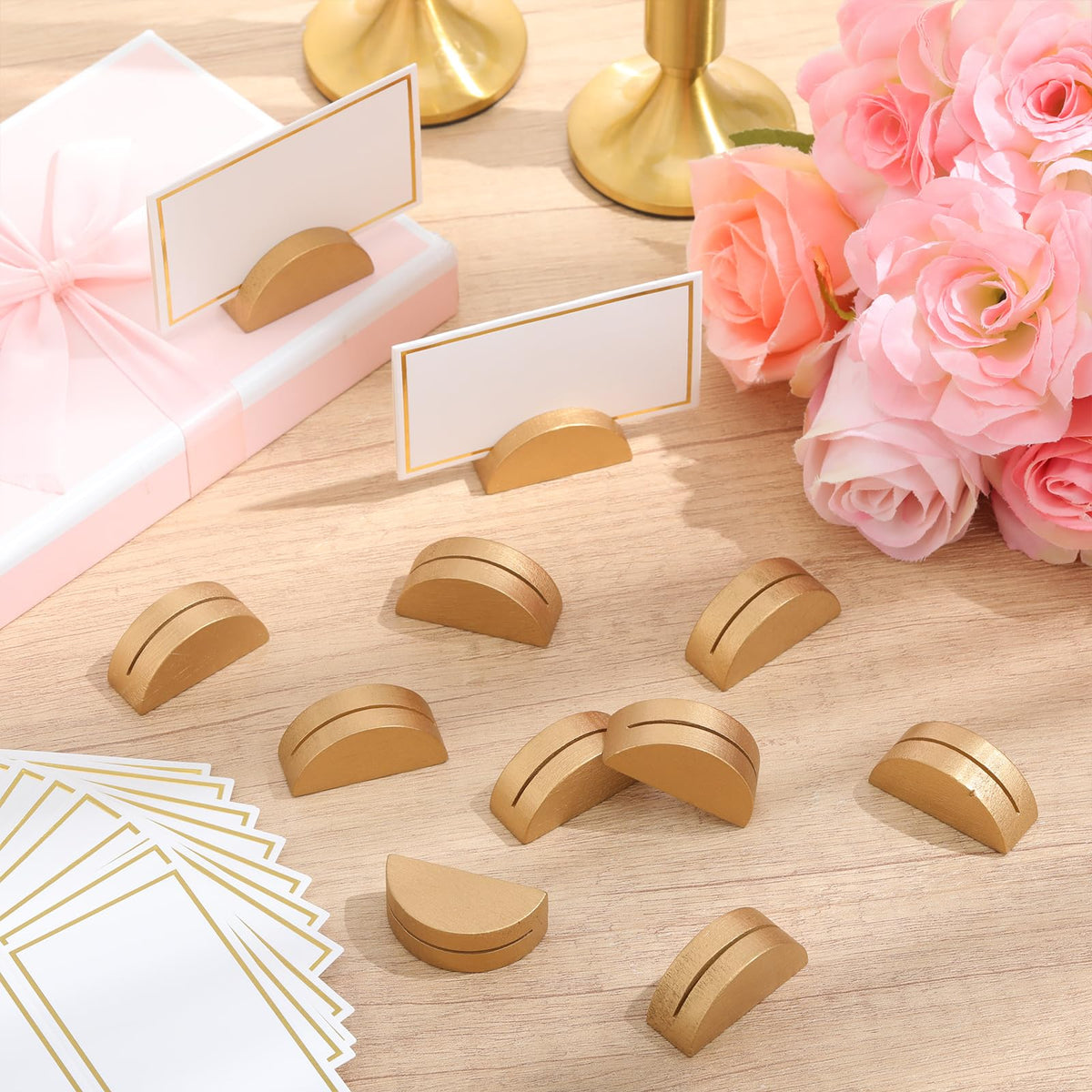 Colingmill tented card gold set for escorts and guest names