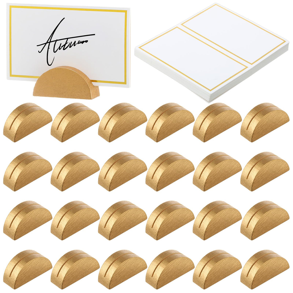 Colingmill wooden table number stand in gold finish for elegant wedding tables