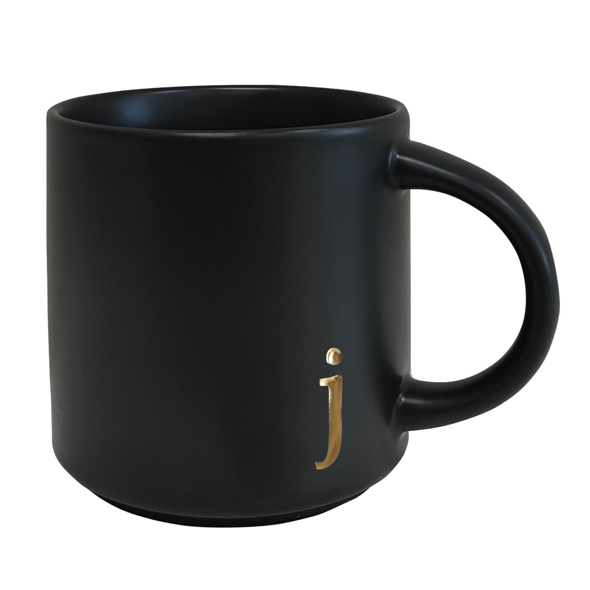 COLLECTIVE HOME black monogram mug 15oz for daily coffee rituals.