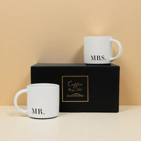COLLECTIVE HOME display of couple mugs ideal for bridal showers and gifts