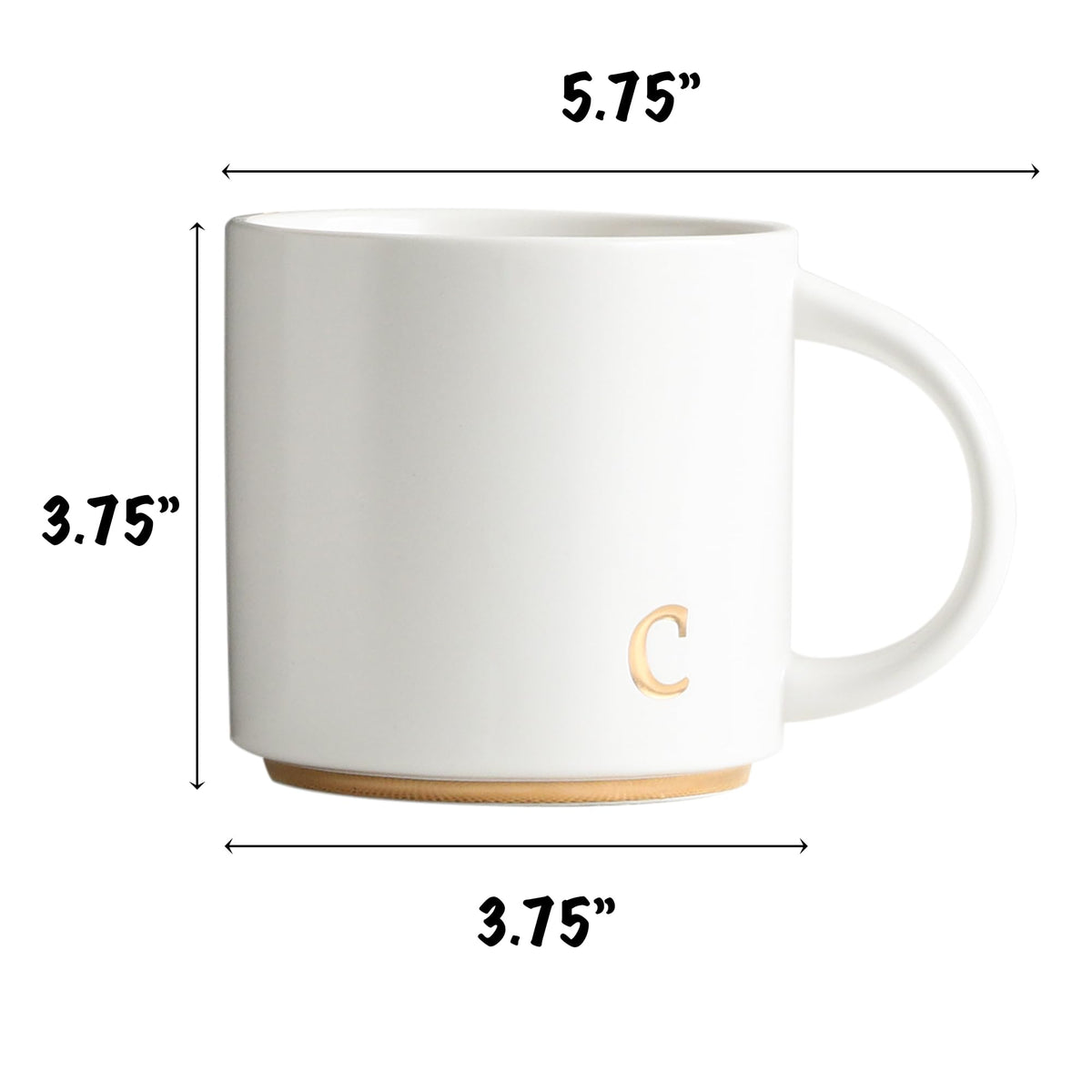 COLLECTIVE HOME gold plated initial mug highlighting premium design for tea or coffee