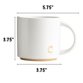 COLLECTIVE HOME gold plated initial mug highlighting premium design for tea or coffee
