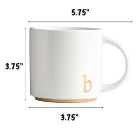 COLLECTIVE HOME monogram mug 15oz side view ideal for stylish mornings