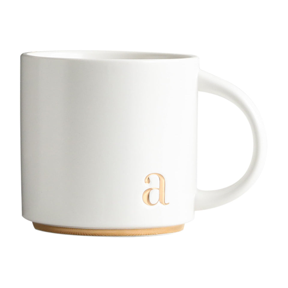 COLLECTIVE HOME Monogram mug 15oz with a glossy finish for daily coffee.