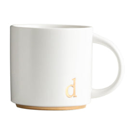 COLLECTIVE HOME monogram mug with gold engraving, ideal for elevating your morning coffee.