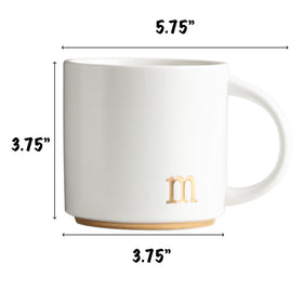 COLLECTIVE HOME monogram mug gold letter detail emphasizes elegant finish