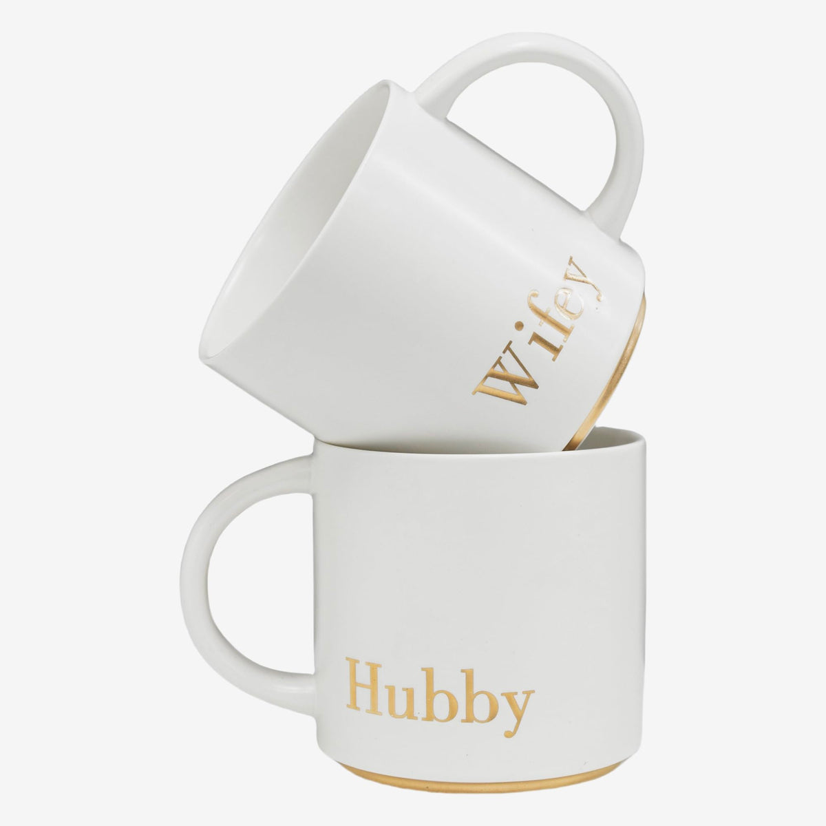 COLLECTIVE HOME Mr. & Mrs. ceramic mugs set with premium ceramic for everyday coffee