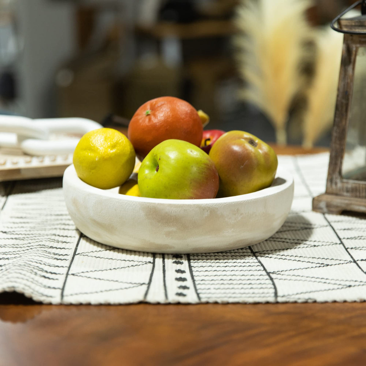 COLLECTIVE HOME paulownia tray outer diameter ten inches for ample serving.