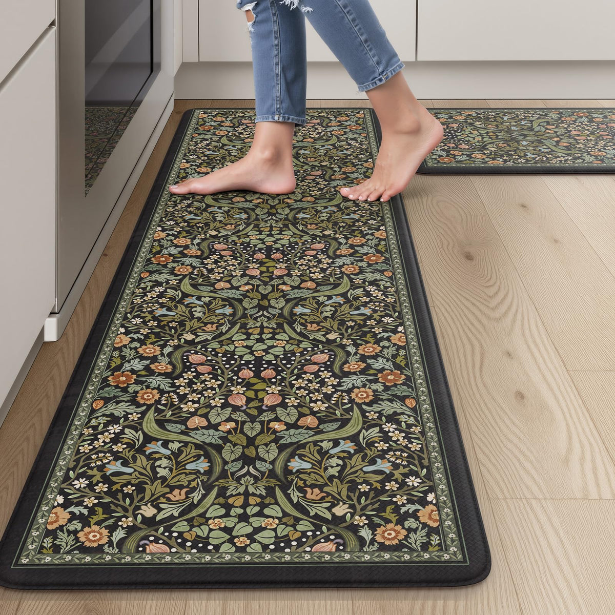 Collive anti-fatigue kitchen mat with textured non-slip surface for secure standing