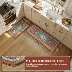 Collive anti-fatigue kitchen mats provide soft padding to ease standing at the sink.