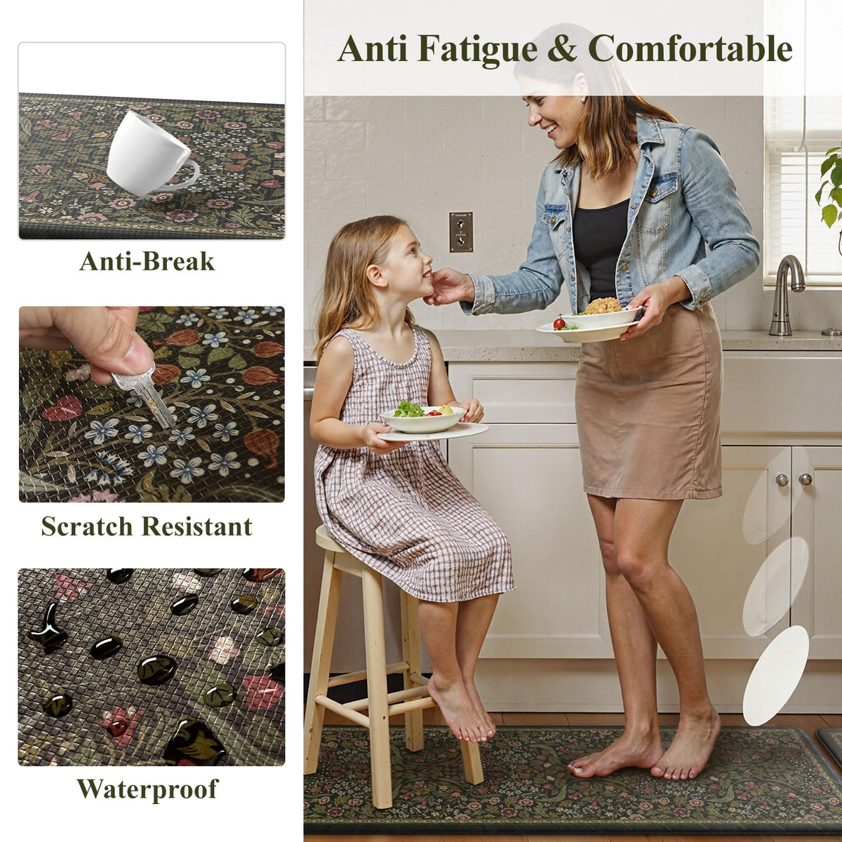 Collive 0.47-inch thick mat cushions feet and back during long tasks