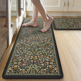 Collive 2pc kitchen mats front view showing comfort while cooking