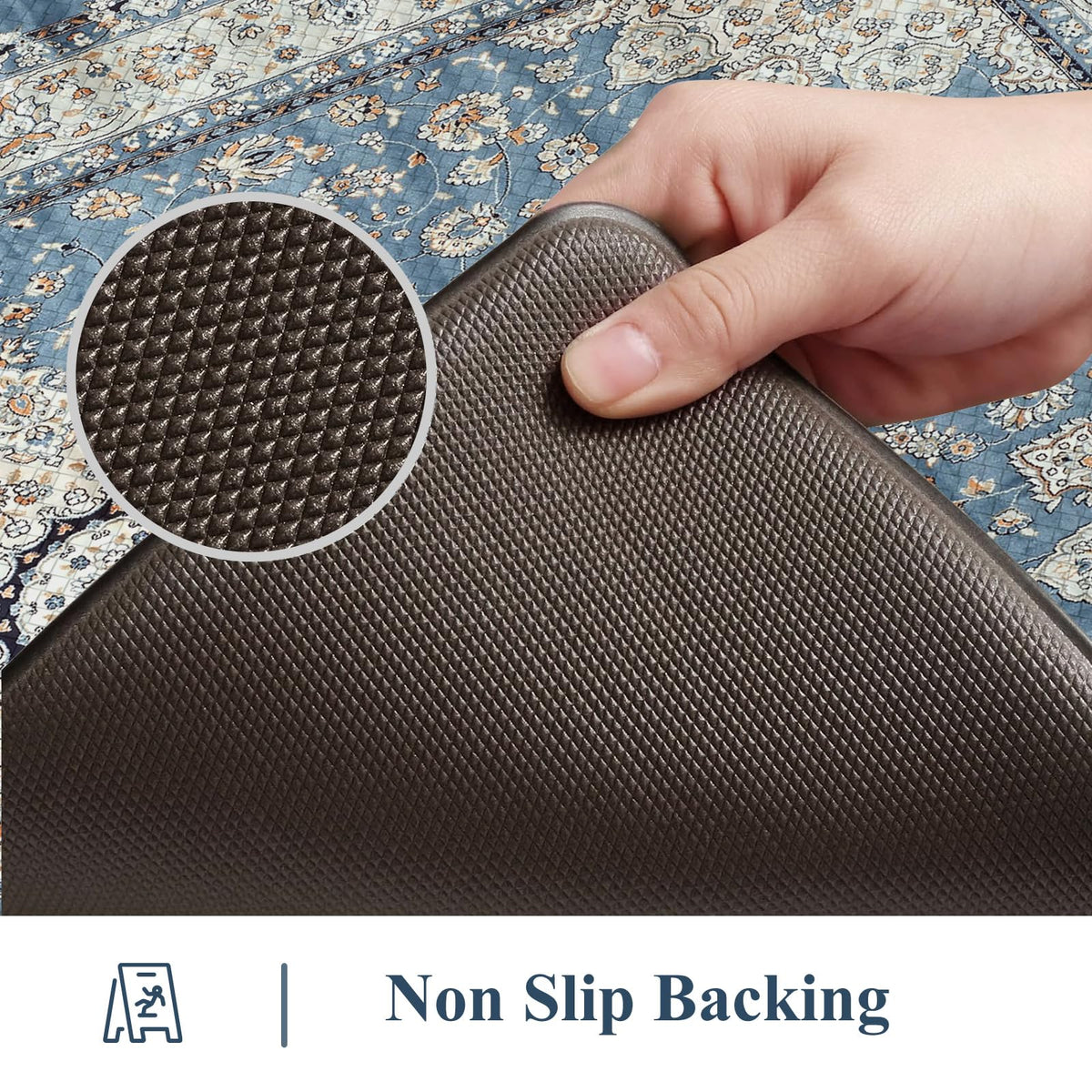 Collive non-slip bottom texture prevents slipping on tile and wood