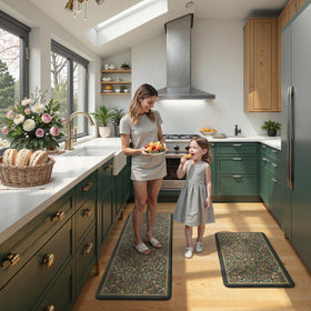 Collive mat stays in place with non-slip backing on various floors