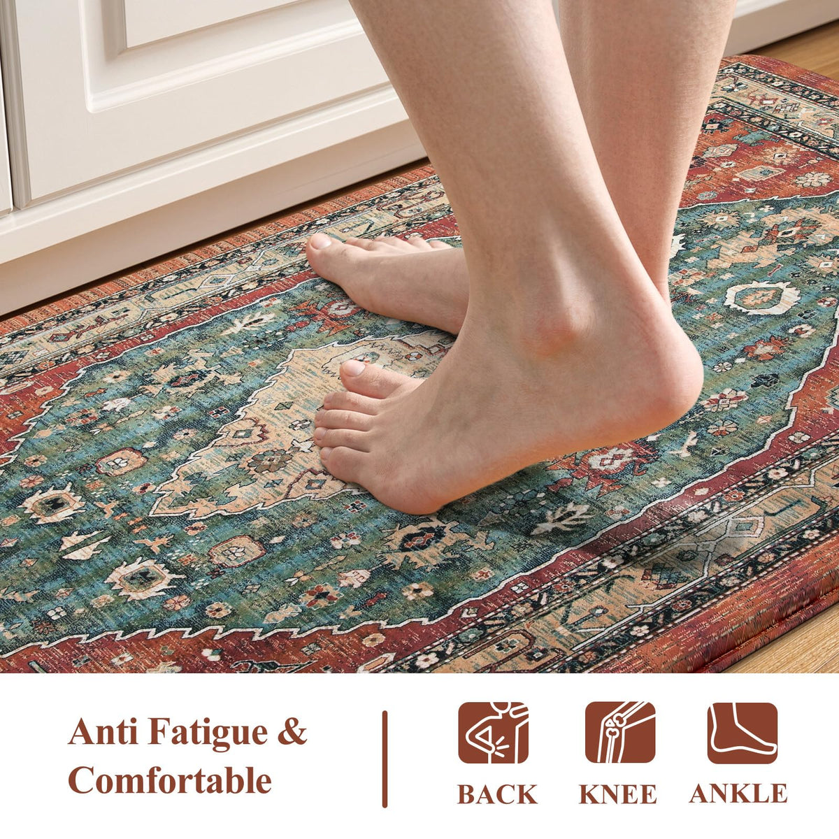 Collive waterproof kitchen mats are easy to wipe clean after spills and splashes.