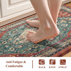 Collive waterproof kitchen mats are easy to wipe clean after spills and splashes.