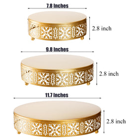 Coloch golden cake stand 10inch diameter highlights desserts with luxury touch.