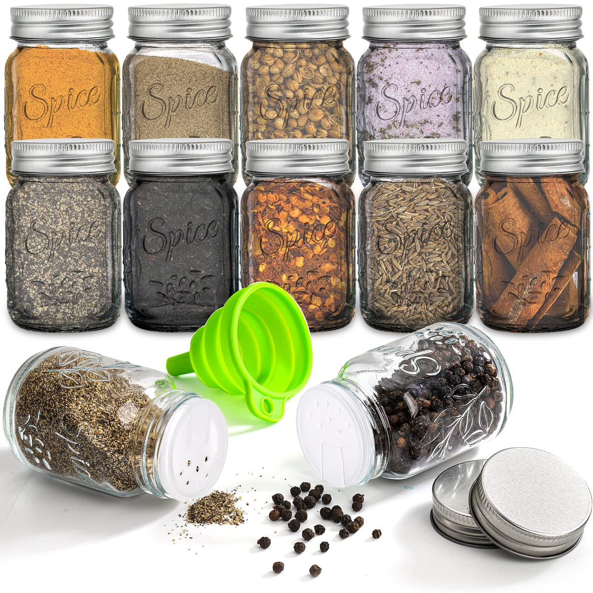 Coloch labels simplify organizing jars by content at a glance