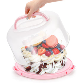 Coloch 10-inch cake setup fits whole cake securely for travel.