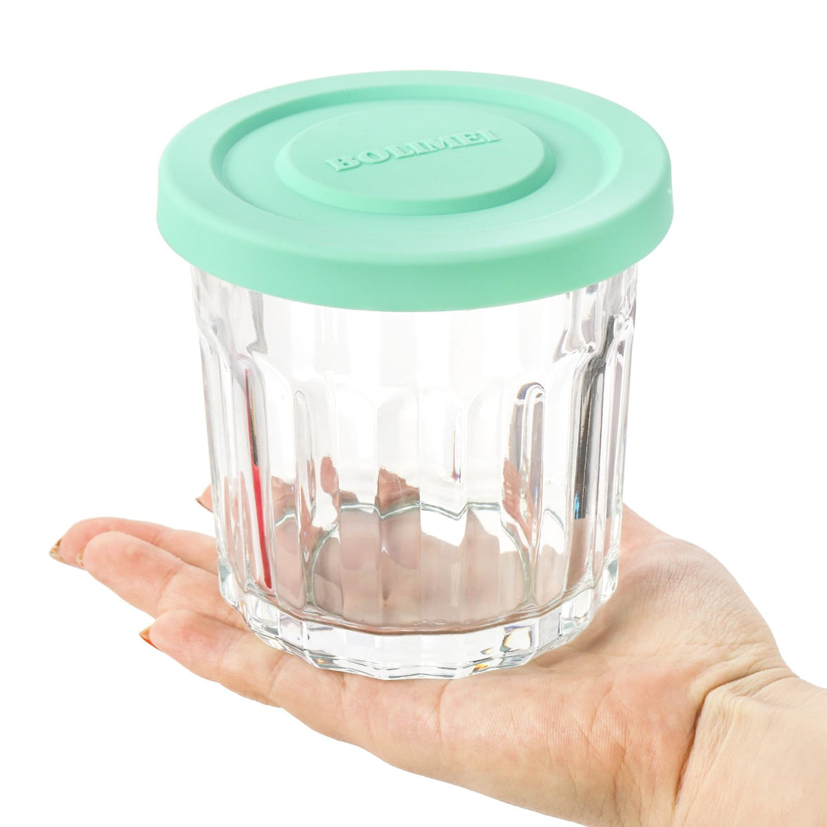 Coloch 400ml clear storage jar shows contents at a glance for easy labeling.
