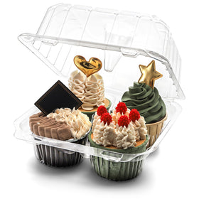 Coloch 50-pack cupcake box stackable design saves storage space