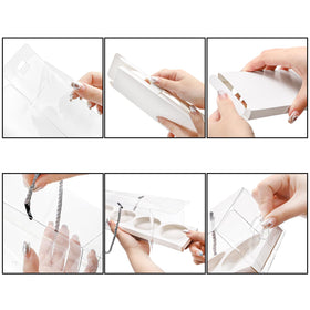 Coloch BPA-free PET material for sturdy presentation.