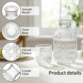 Coloch heat-resistant glass carafe demonstrates durability and dishwasher-safe practicality.