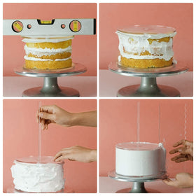 Coloch convex wave scraper adds soft wavy texture to frosting.