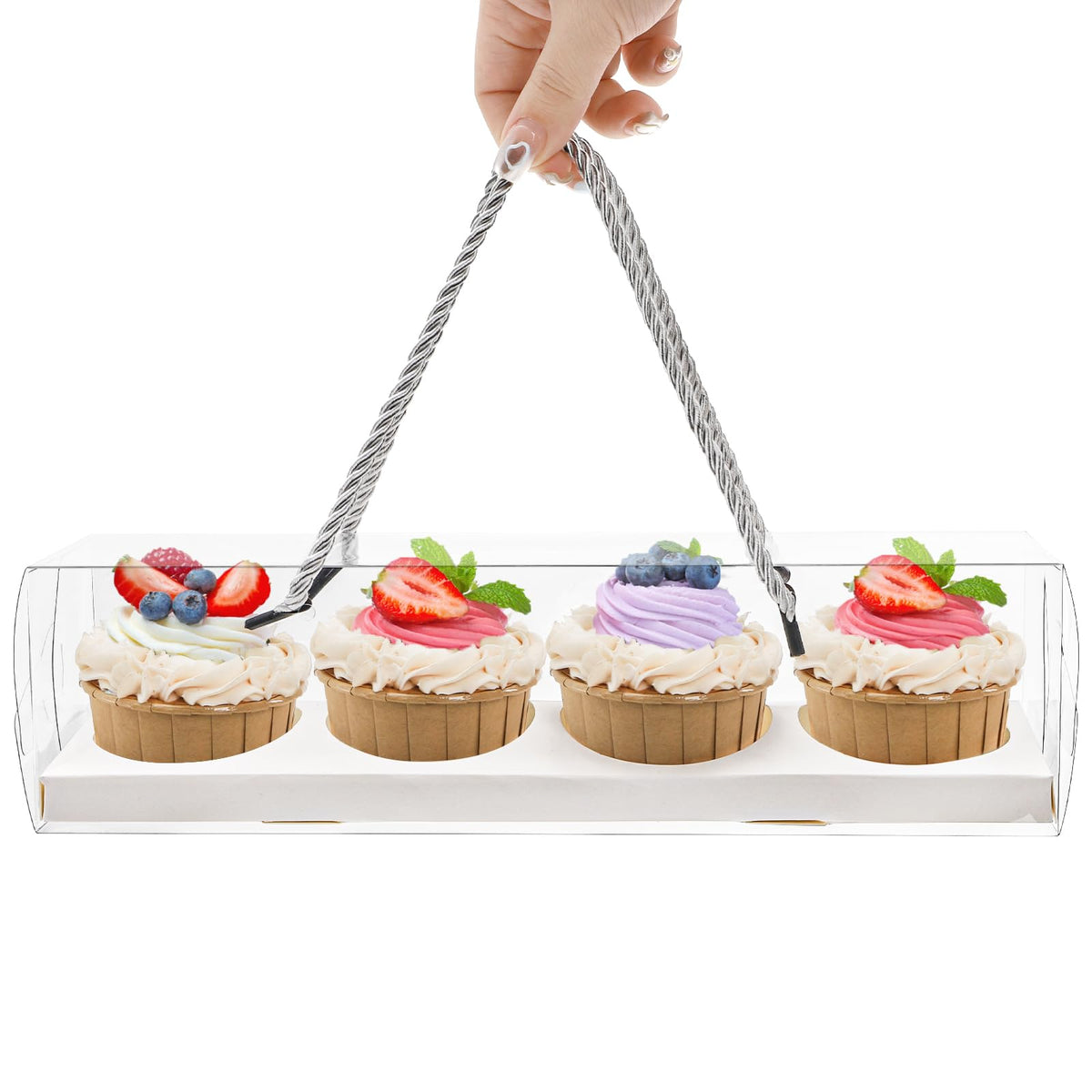 Coloch inserts keep cupcakes secure during transit.