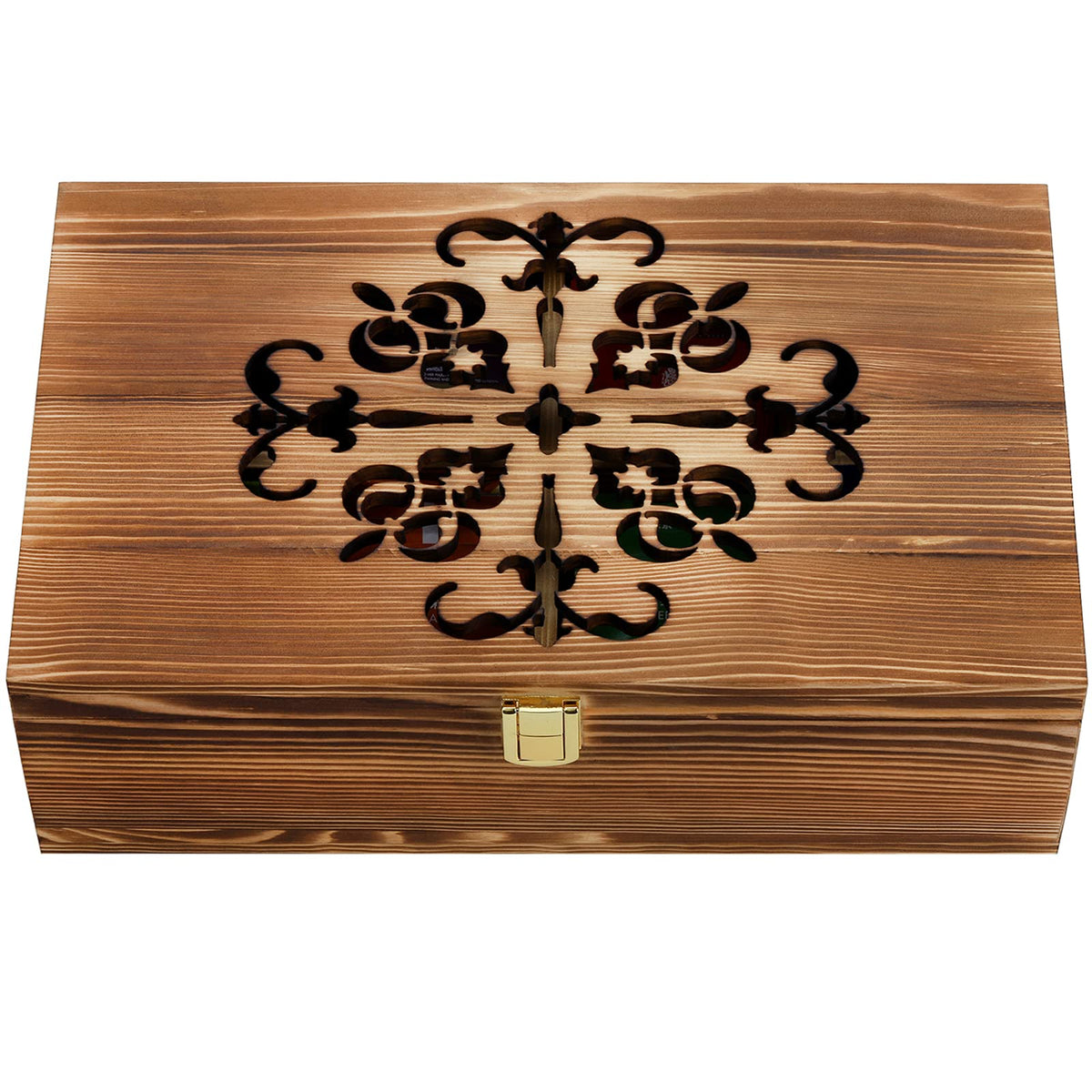 Coloch compact wooden box on table blends with various decor