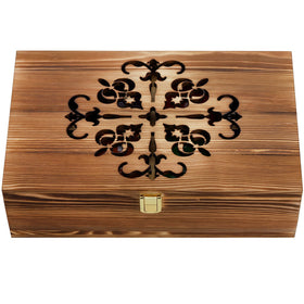 Coloch compact wooden box on table blends with various decor