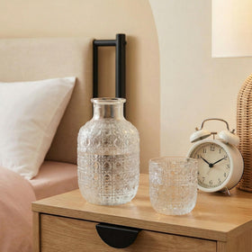 Coloch four-piece set is ideal for bedroom, kitchen, or bar serving water or juice.