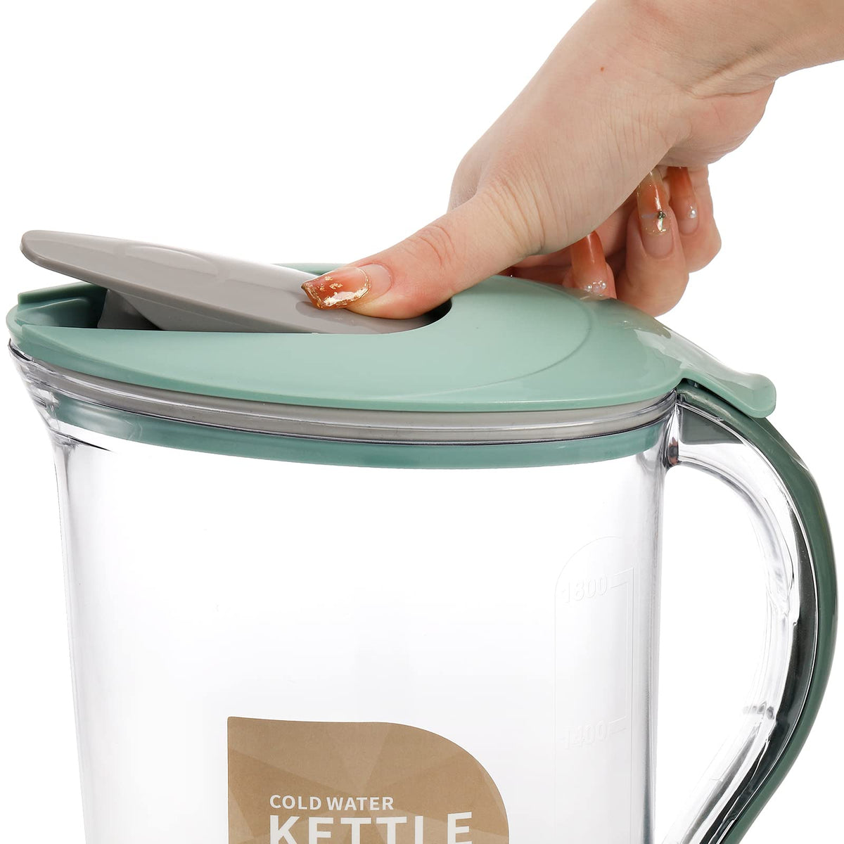 Coloch pitcher with a sturdy side handle for easy grip.
