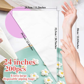 COLOGO 200-piece disposable icing bags ready for long decorating sessions